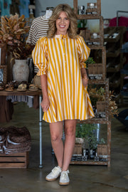 Londyn Yellow Striped Dress