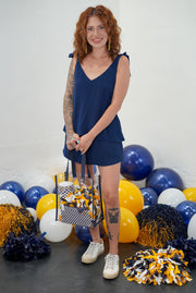 Verona Navy Flowy Top