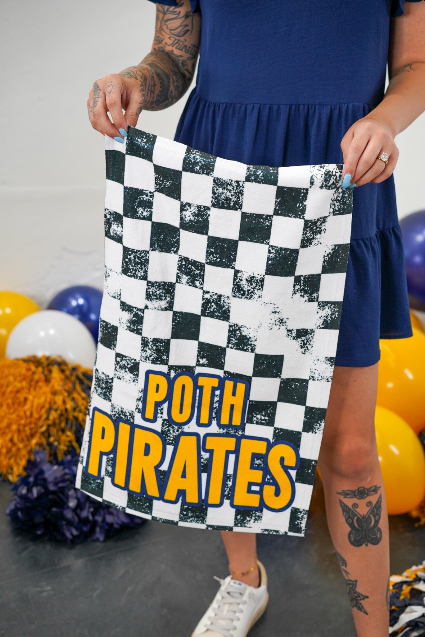 Poth Pirates Checkered Rally Towel