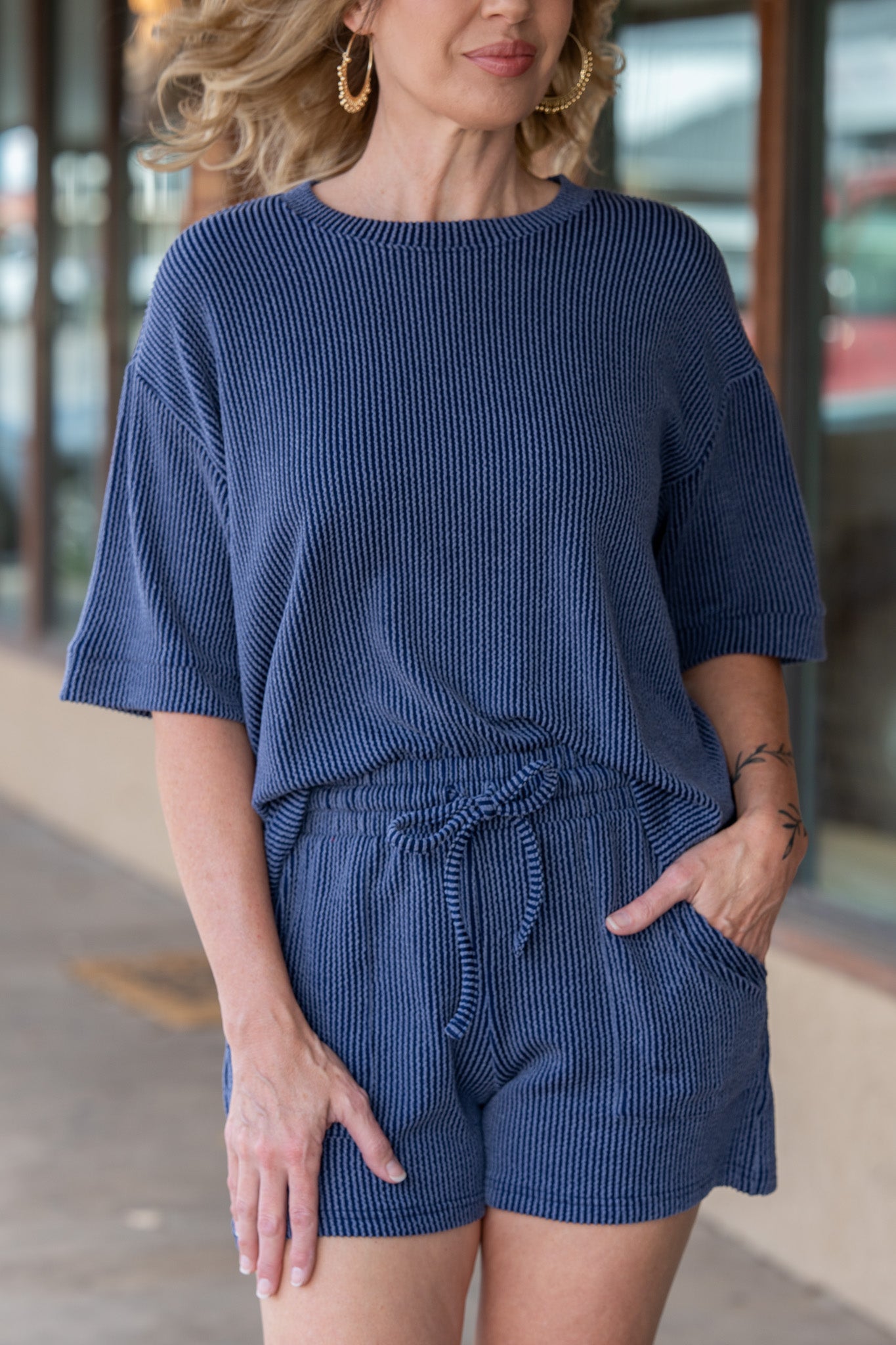 Pure Comfort Navy Short Set