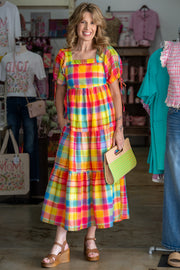 Vivid Vibes Colorful Maxi Dress