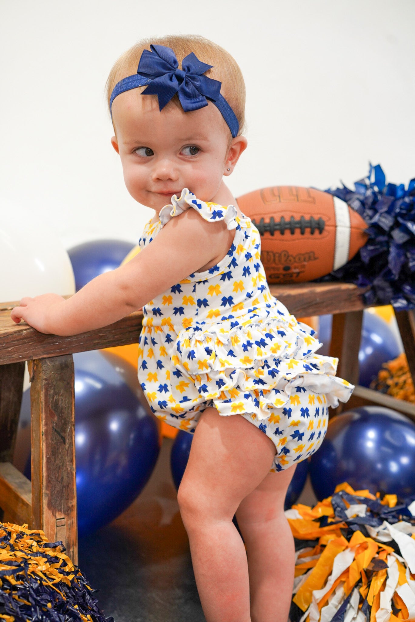 Preppy Poth Ruffle Butt Onesie