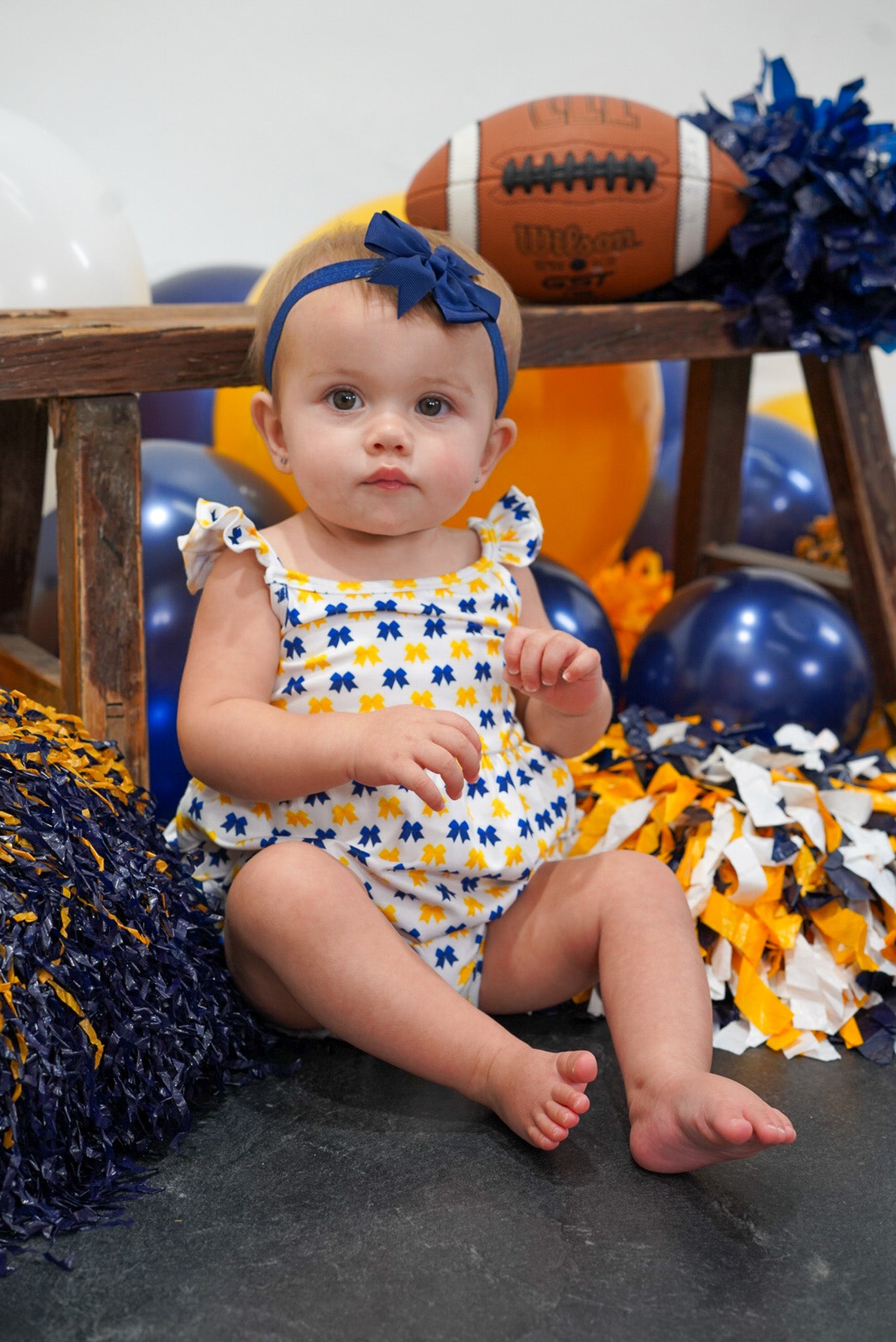 Preppy Poth Ruffle Butt Onesie