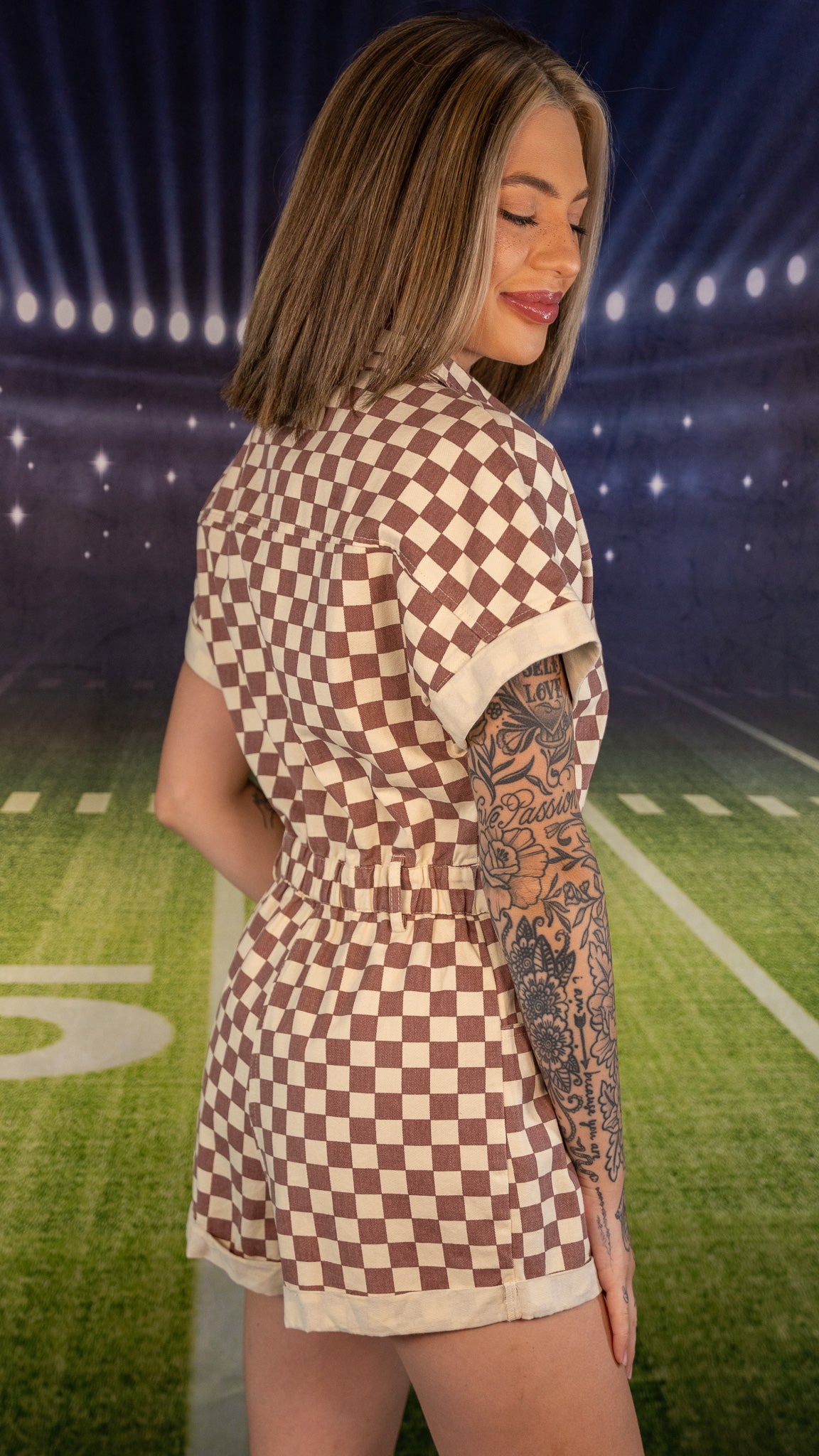 Tailgate Checkered Romper