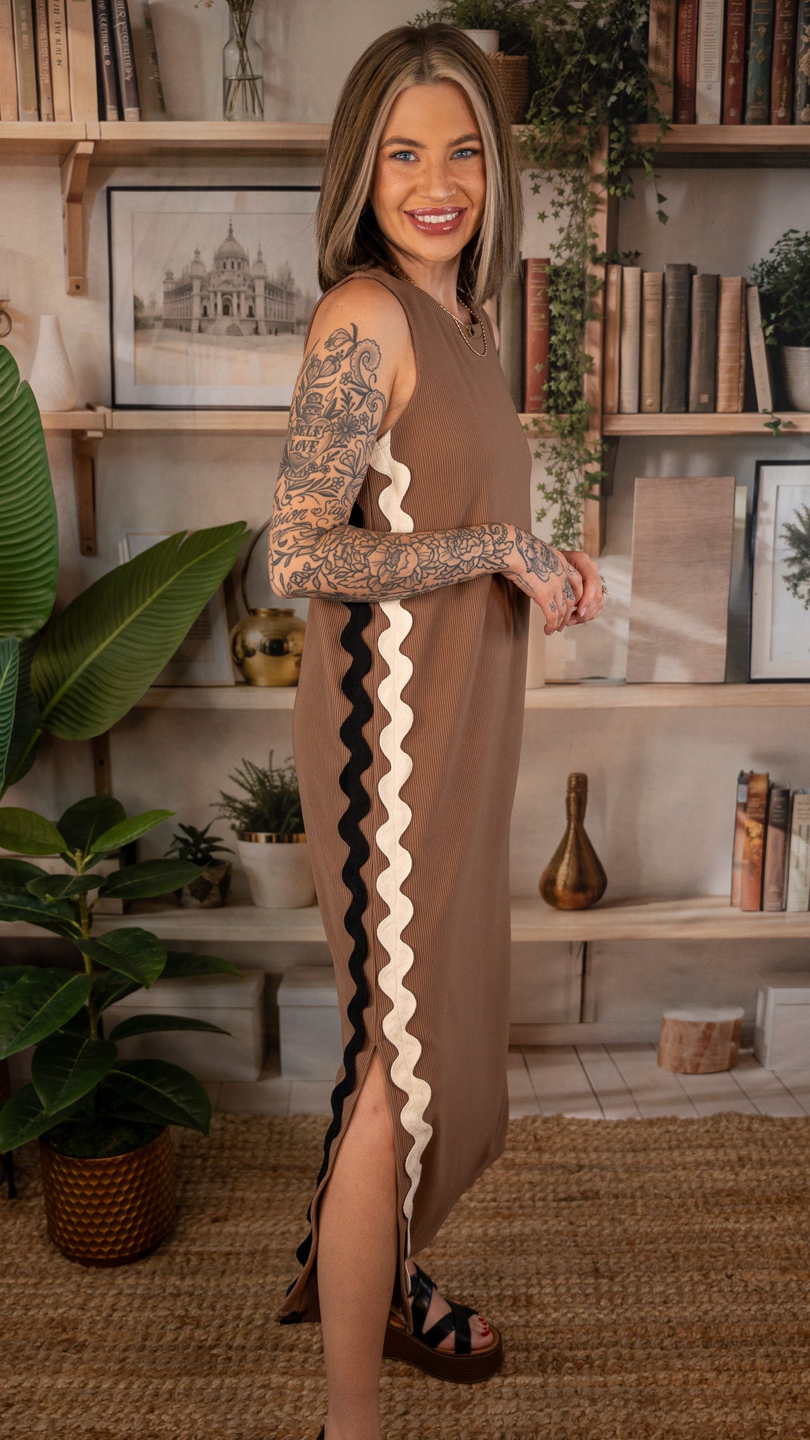 In the Moment Mocha Dress