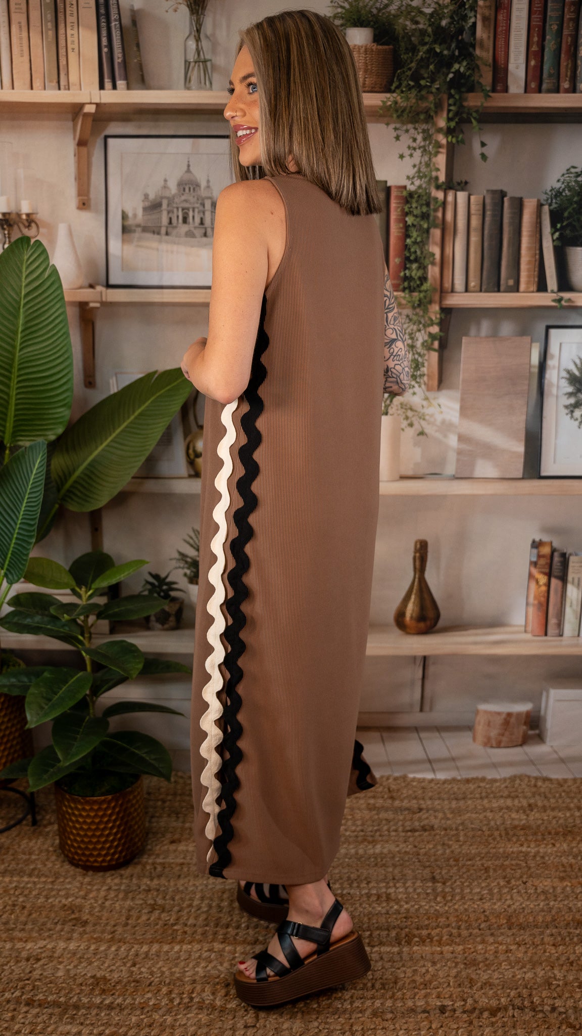 In the Moment Mocha Dress