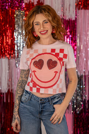 Valentine Smiley Face Tee