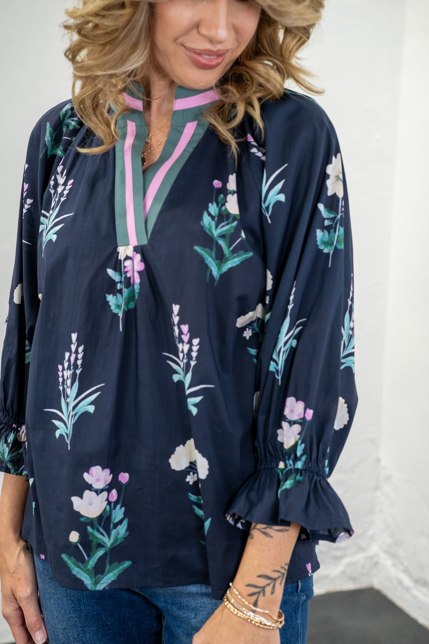 Moonlit Meadow Navy Top