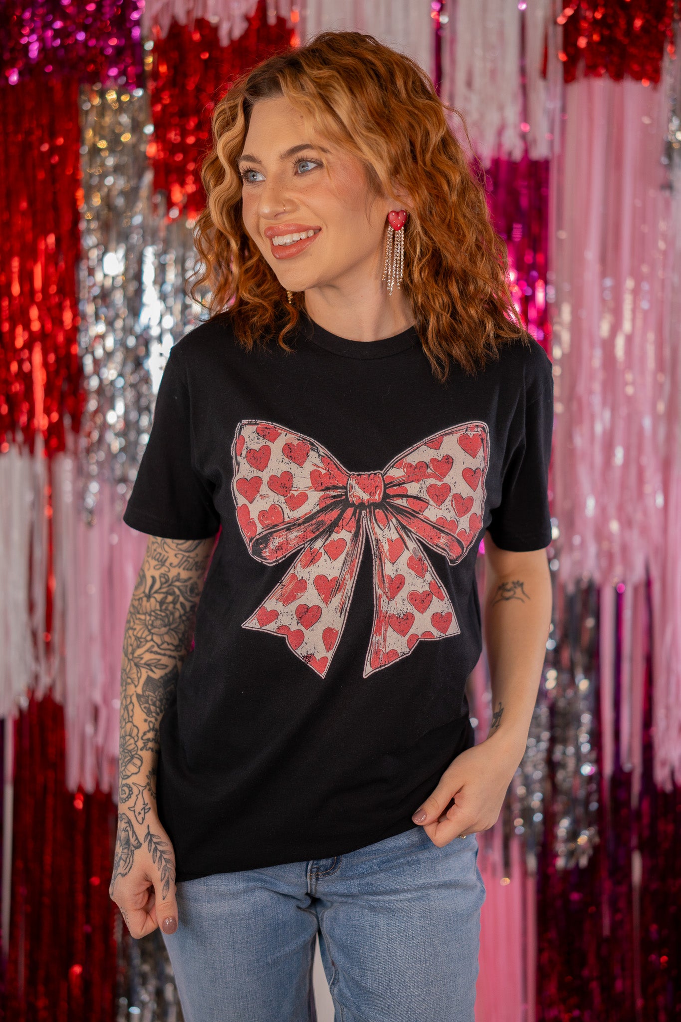 Valentine's Heart Bow Tee