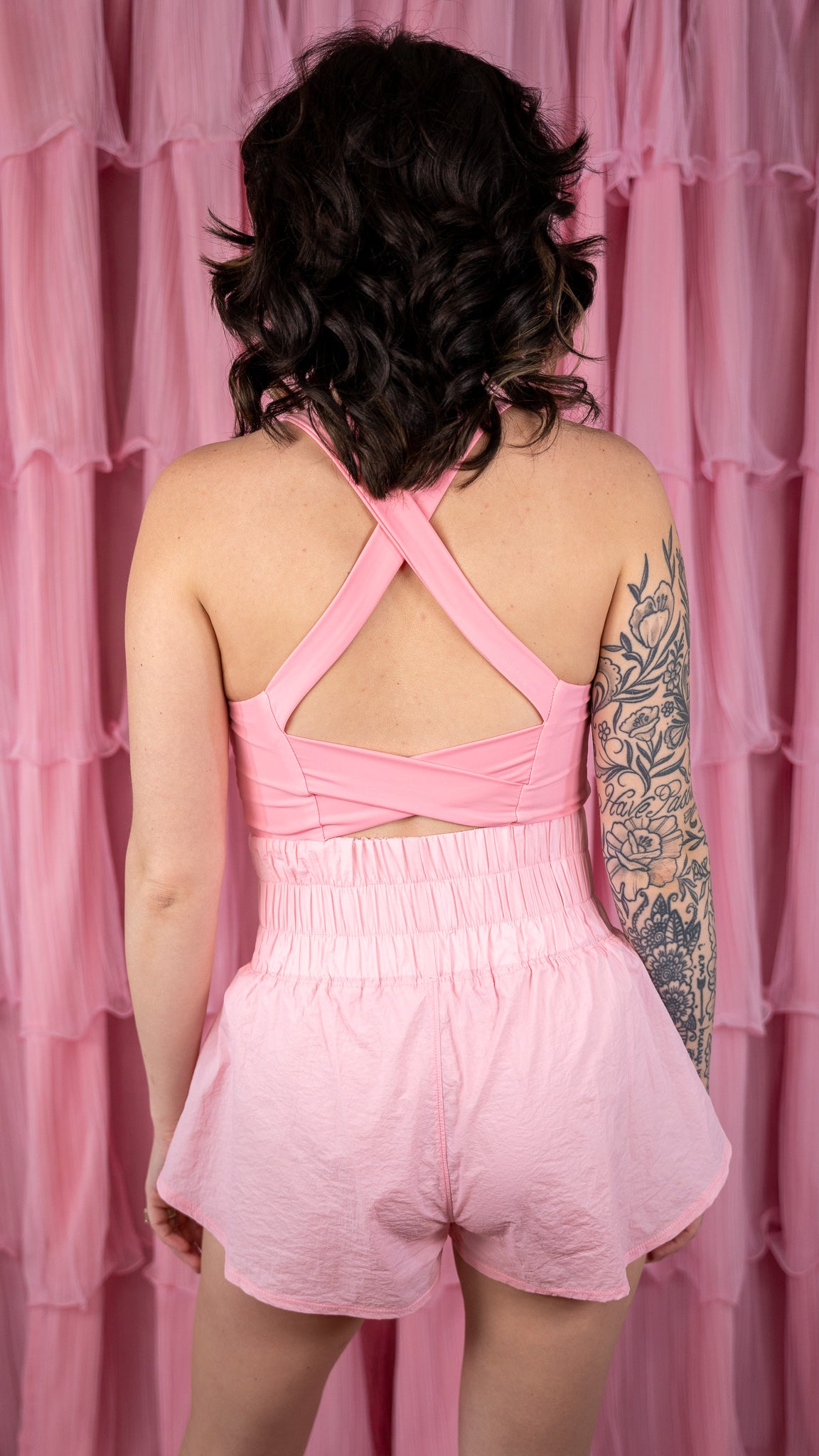 Have A Day Pink Sporty Romper