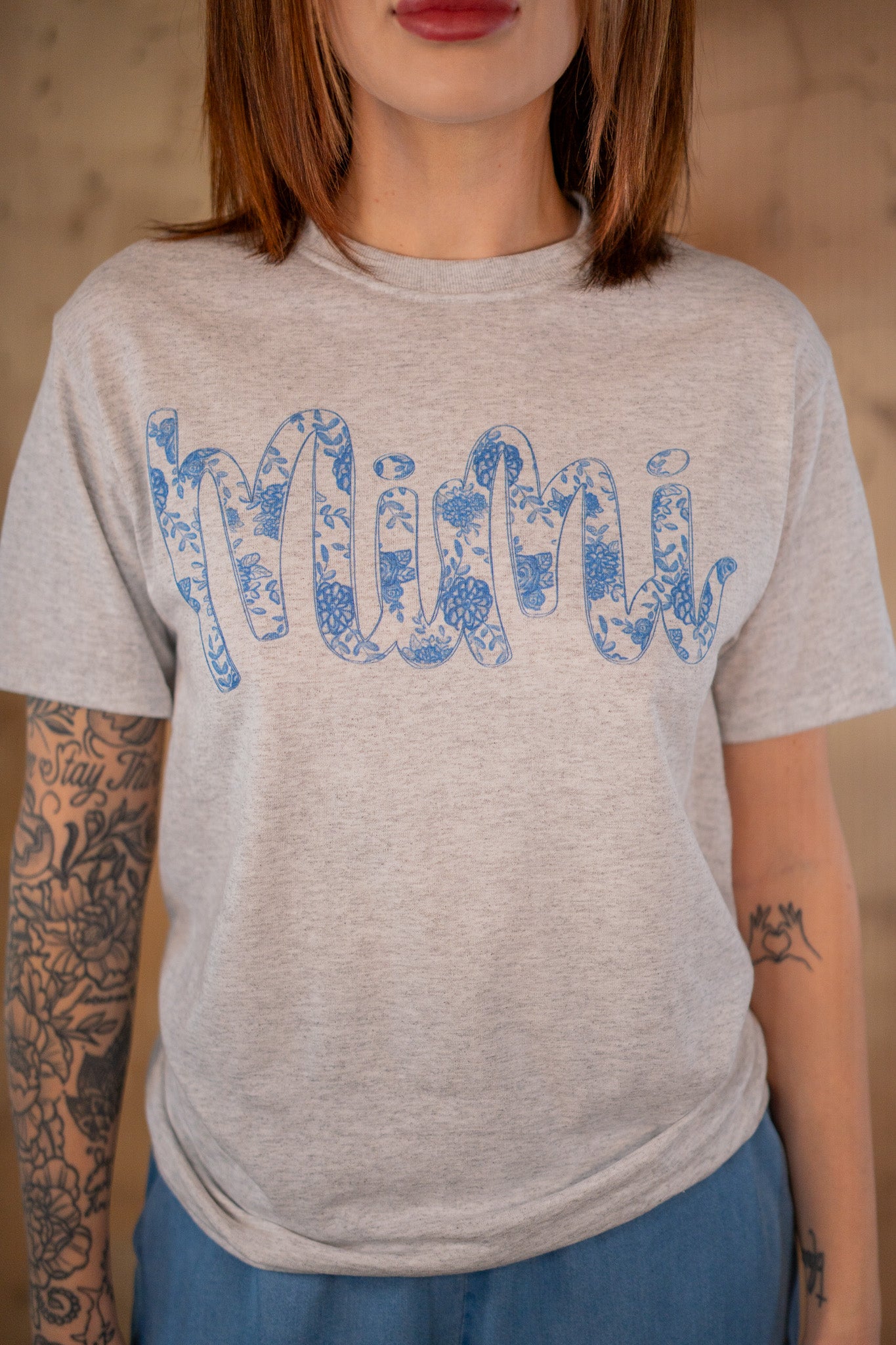 Blue & White Floral MIMI Tee