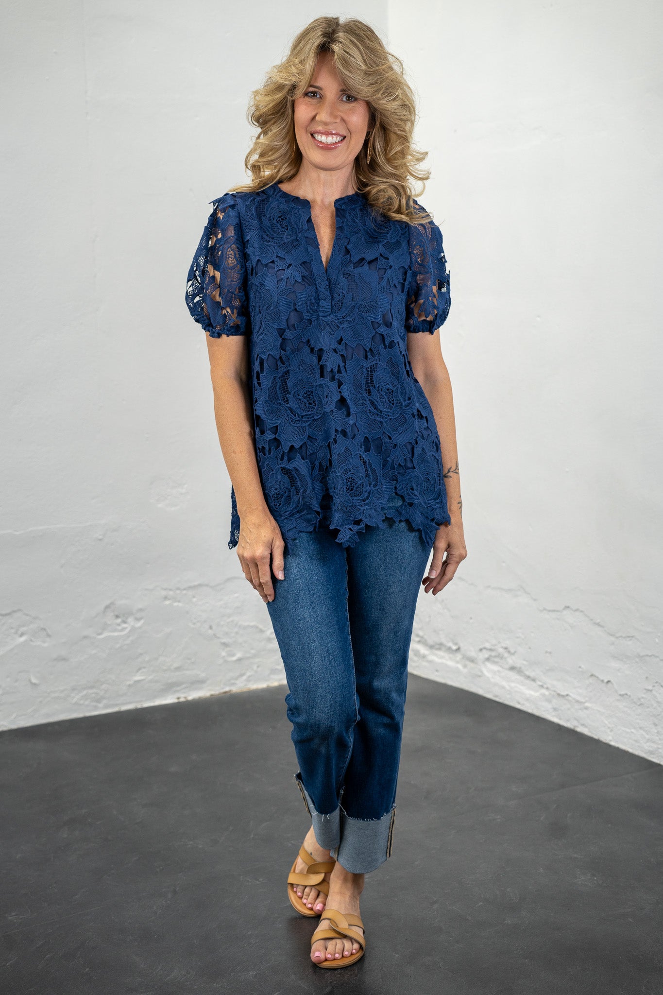 Kimi Navy Floral Top