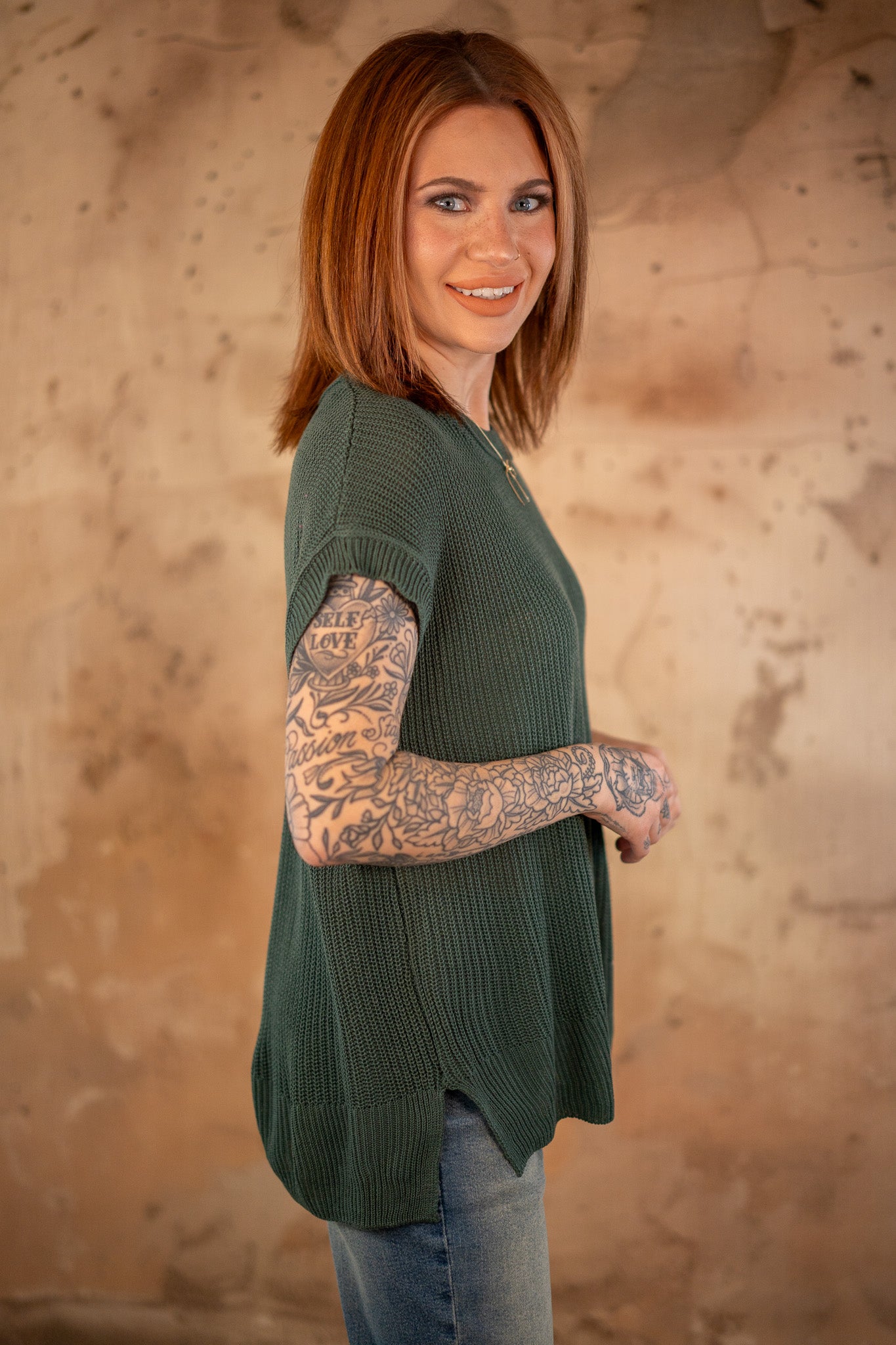 Alice Oversized Ash Jade Sweater Top