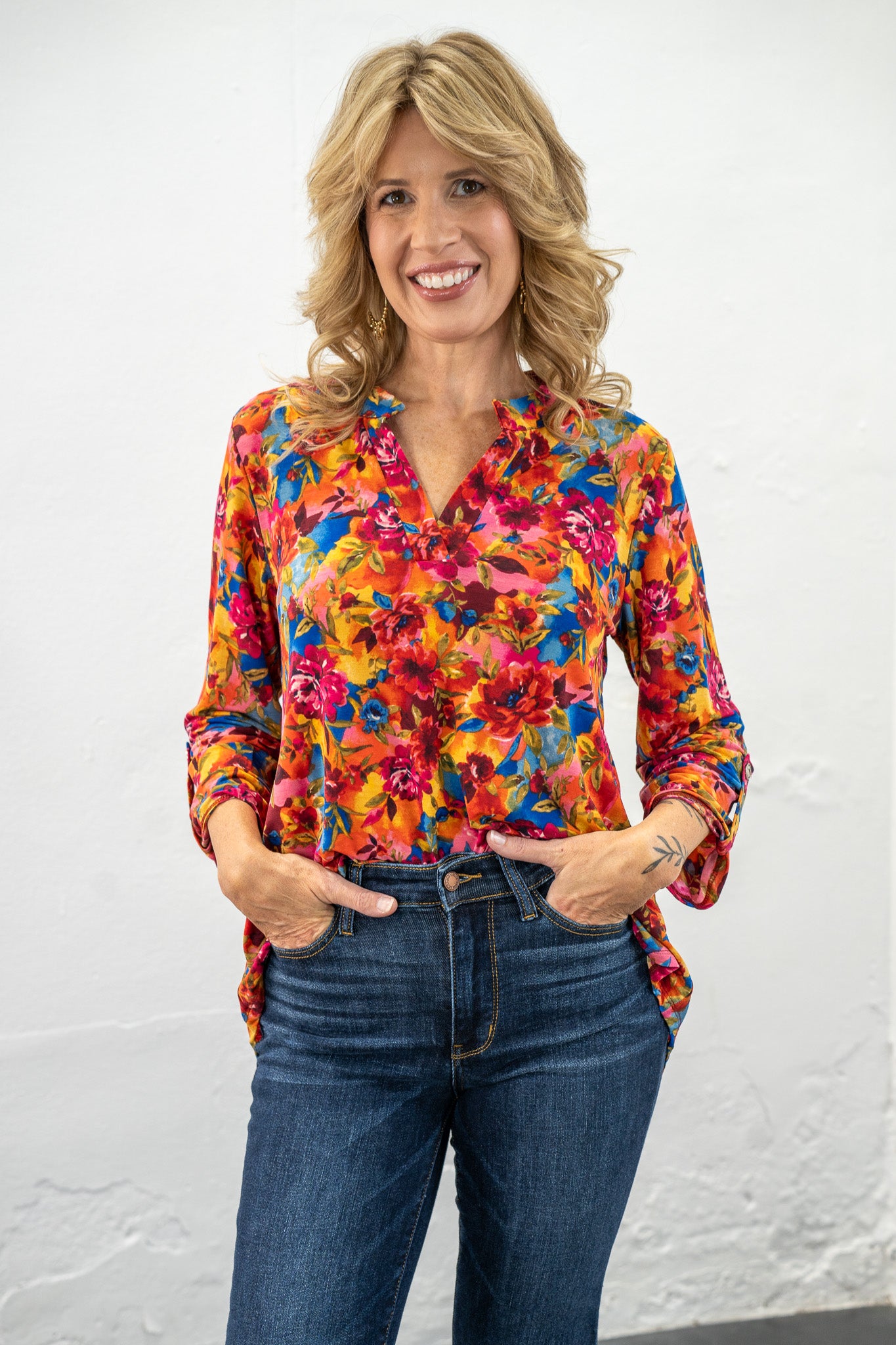 Florence Mustard Floral Top