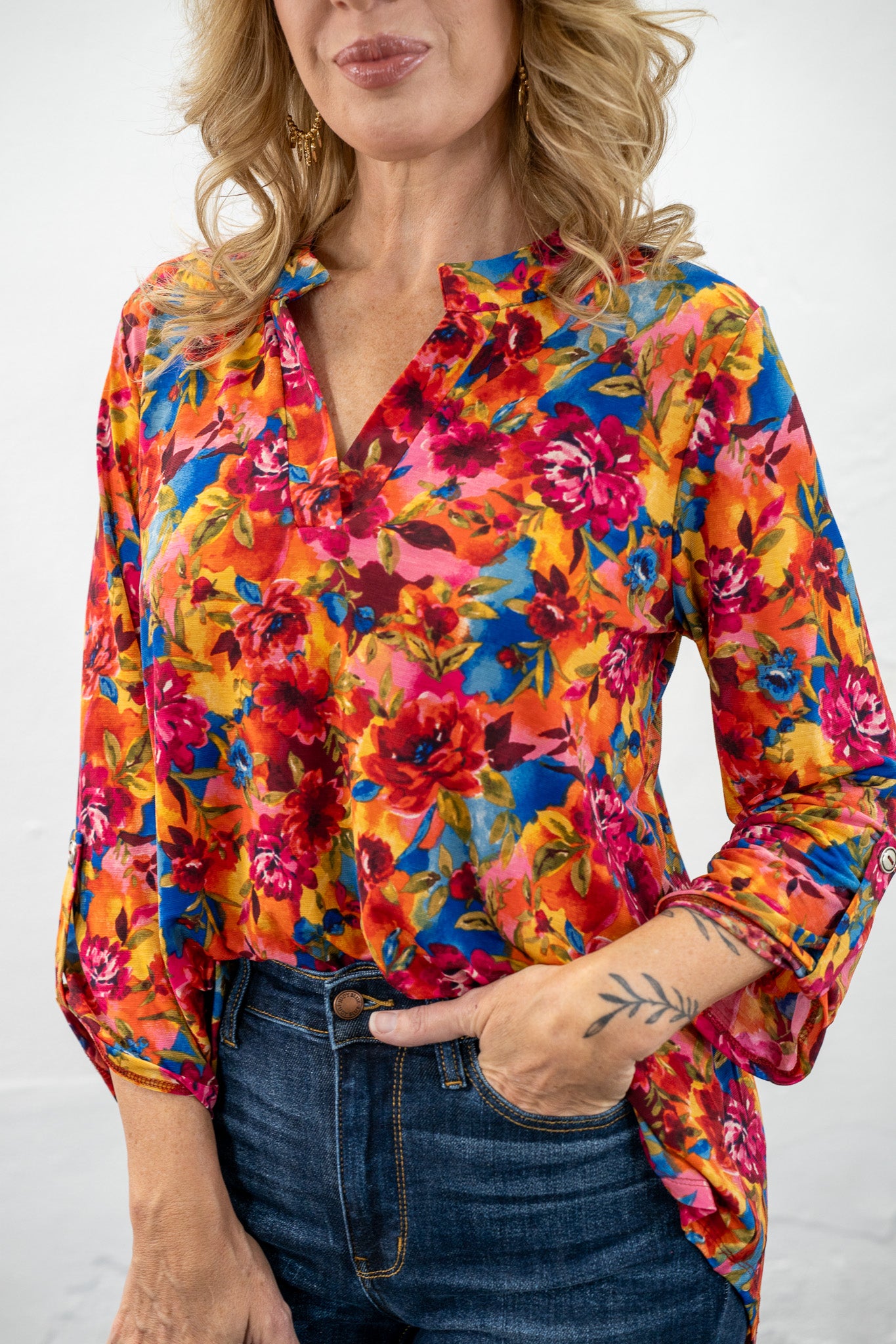 Florence Mustard Floral Top