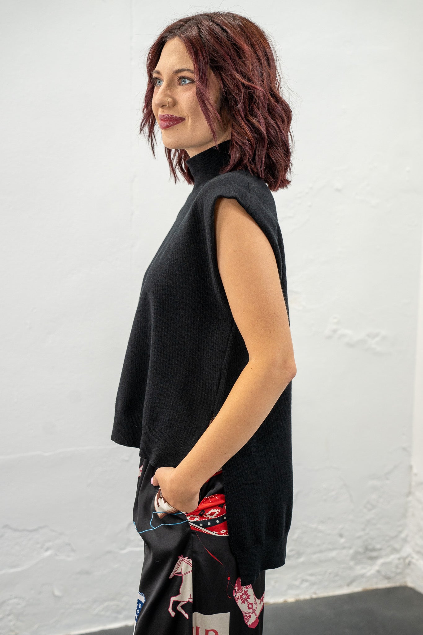 Luxe Black Knit Top