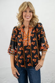 Bella Orange Floral Top