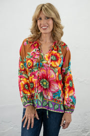 Alice Camel Floral Top