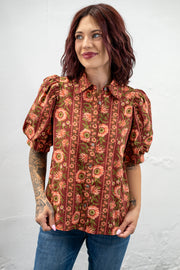 Harvest Blooms Button-Down Top