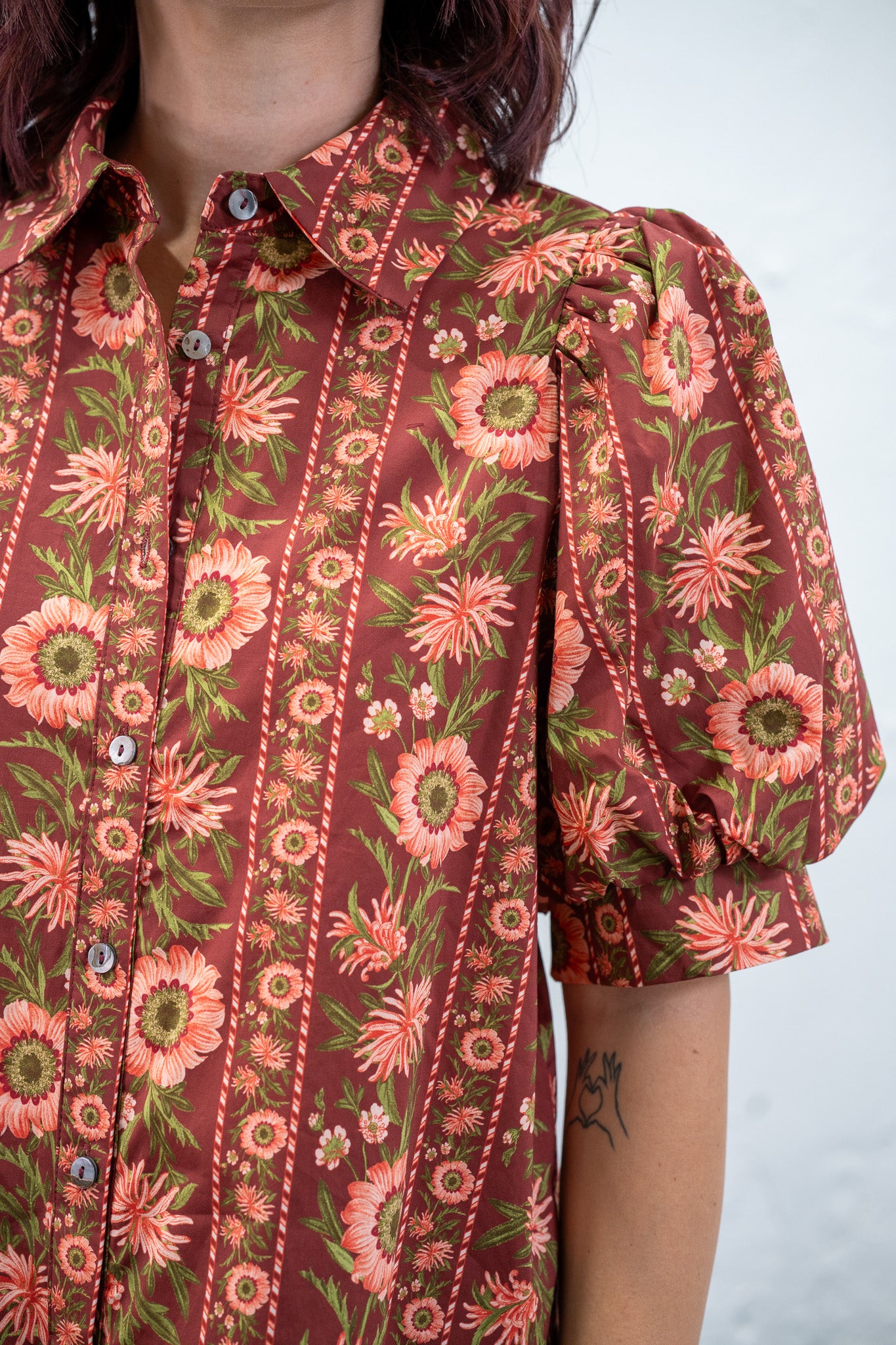 Harvest Blooms Button-Down Top