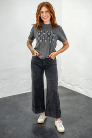 Liz Ash Black Cuffed Pants