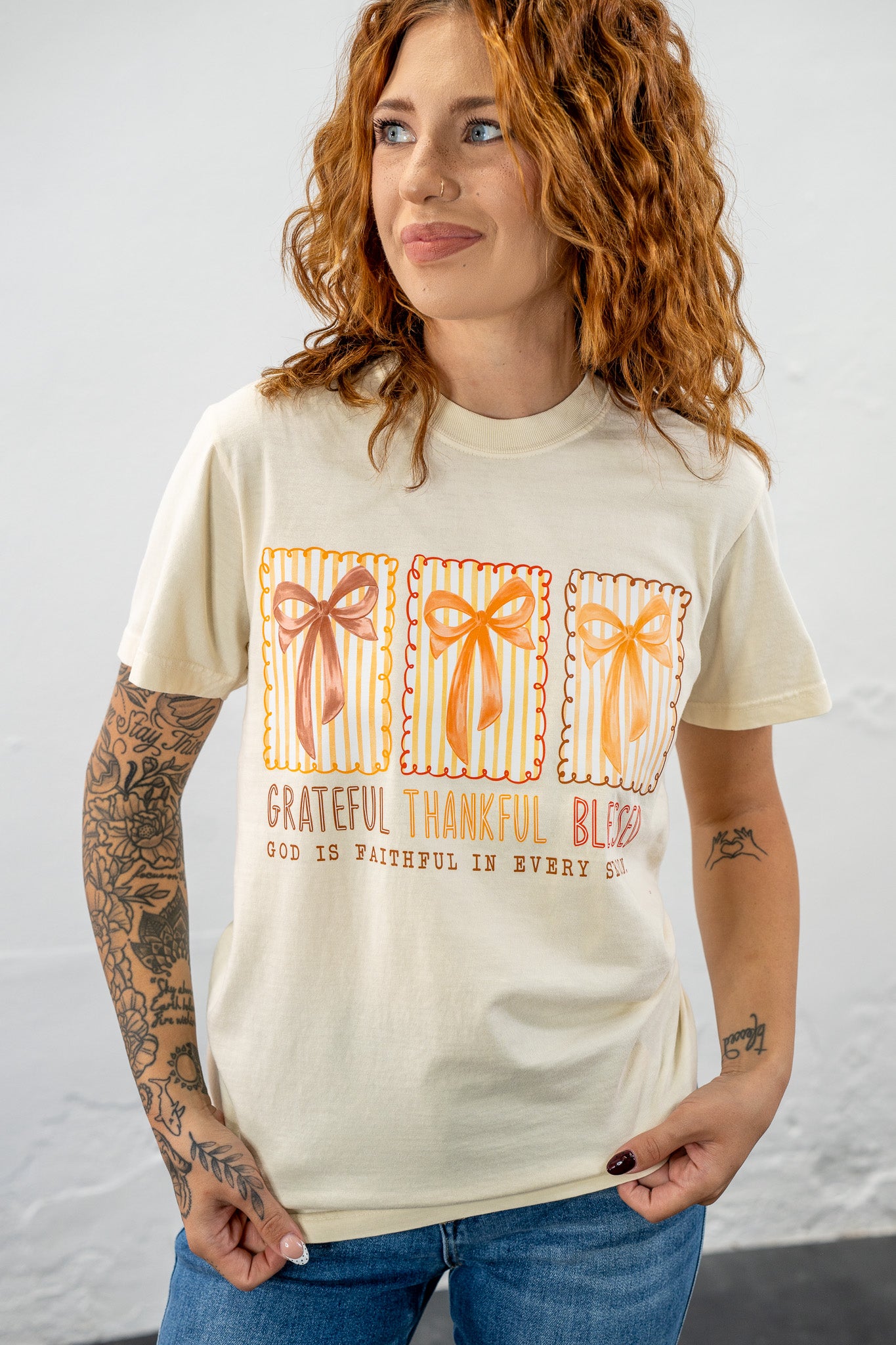 Grateful Thankful Fall Tee