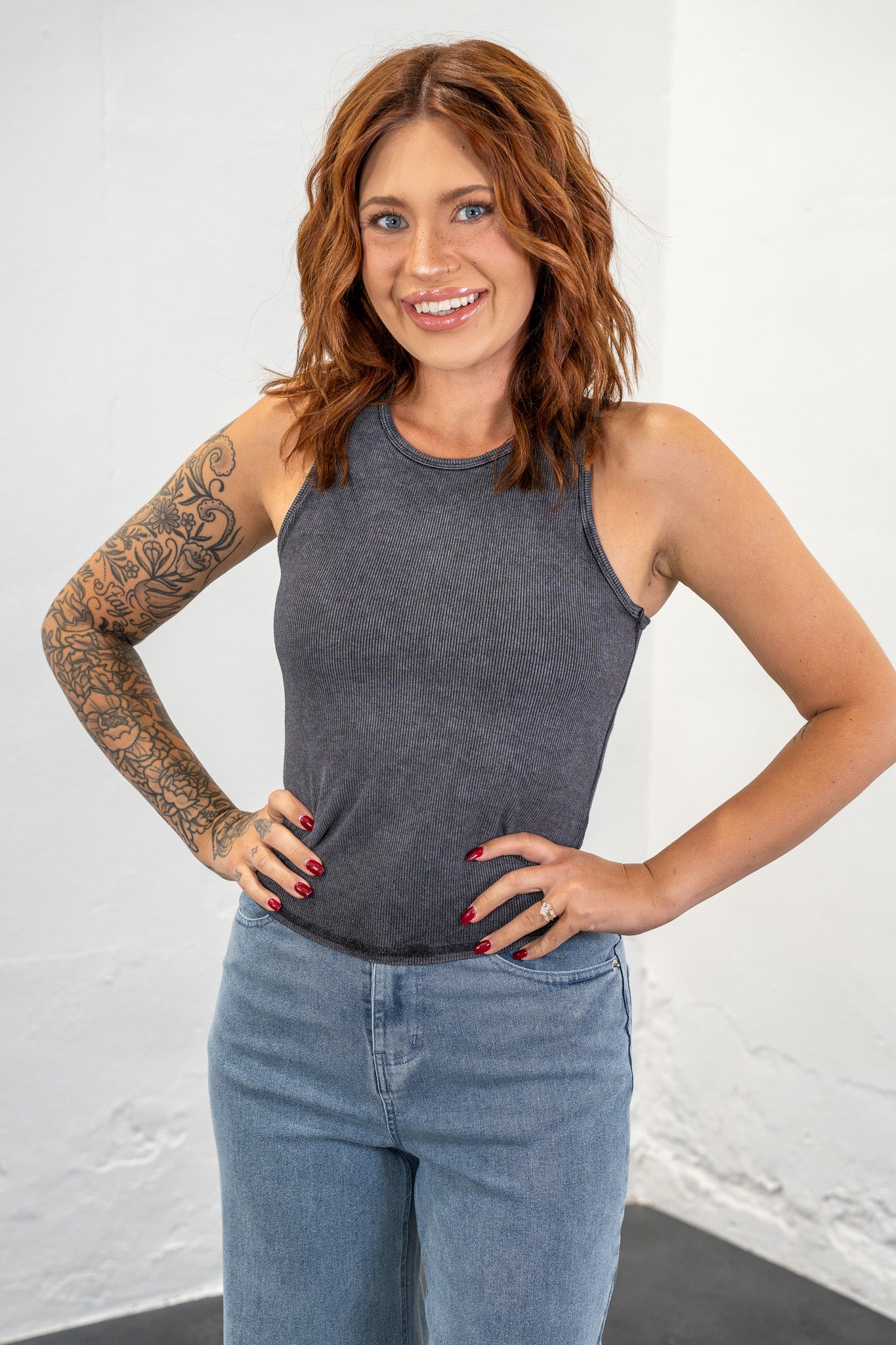 Becca Ash Black Tank