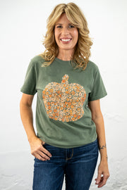 Floral Pumpkin Tee