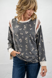 Kimber Floral Colorblock Top