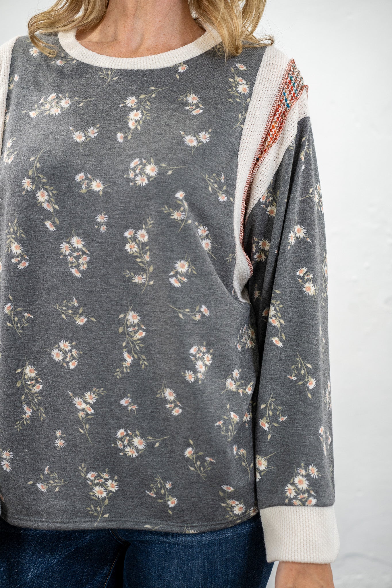 Kimber Floral Colorblock Top