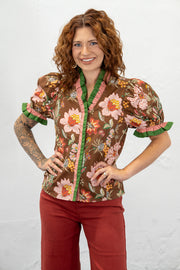 Nicky Floral Ruffle Top