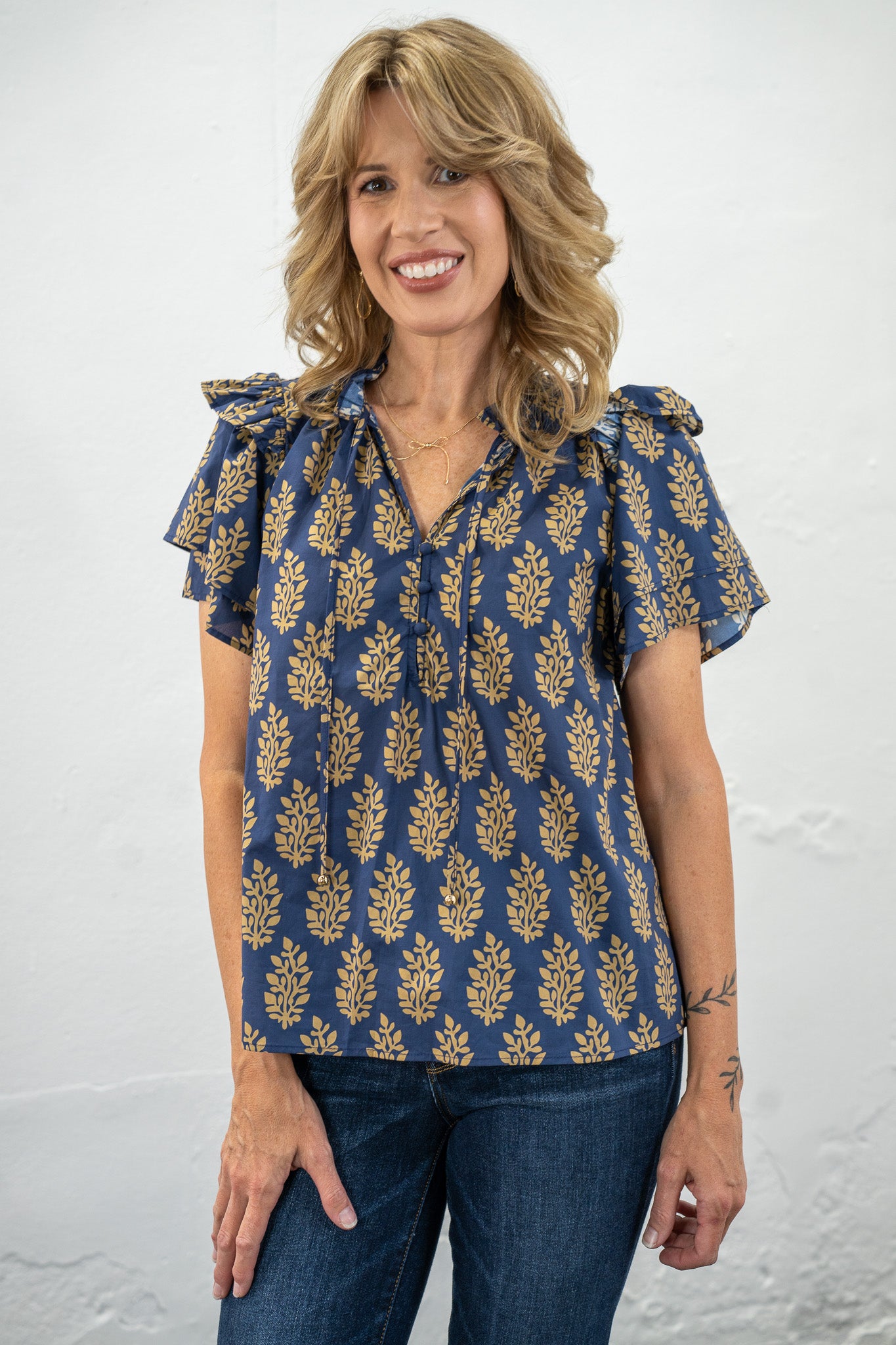Averie Navy Top