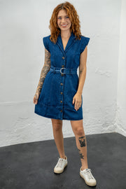 Eryka Denim Belted Dress