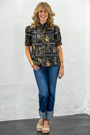 Janell Black Floral Top