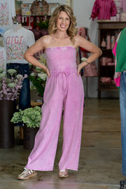 Tina Orchid Tube Top Jumpsuit