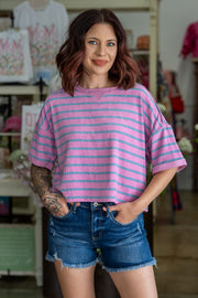 Refined Comfort Orchid Striped Top - Final Sale!