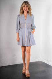 Sail Away Navy Striped Dress