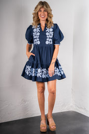 Bristol Navy & Light Blue Dress