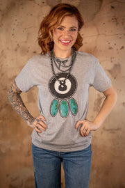 Turquoise 8 Ball Tee