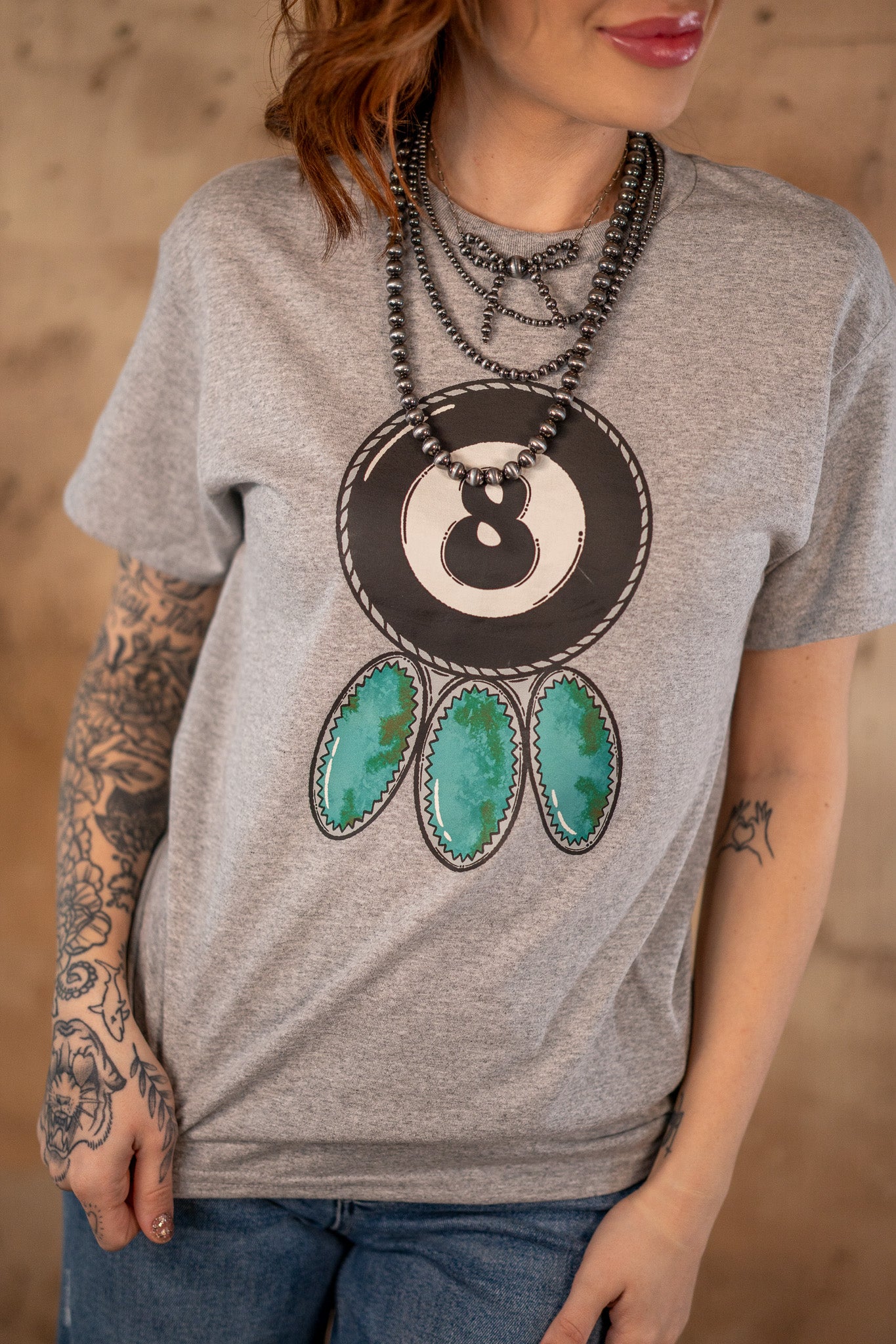 Turquoise 8 Ball Tee