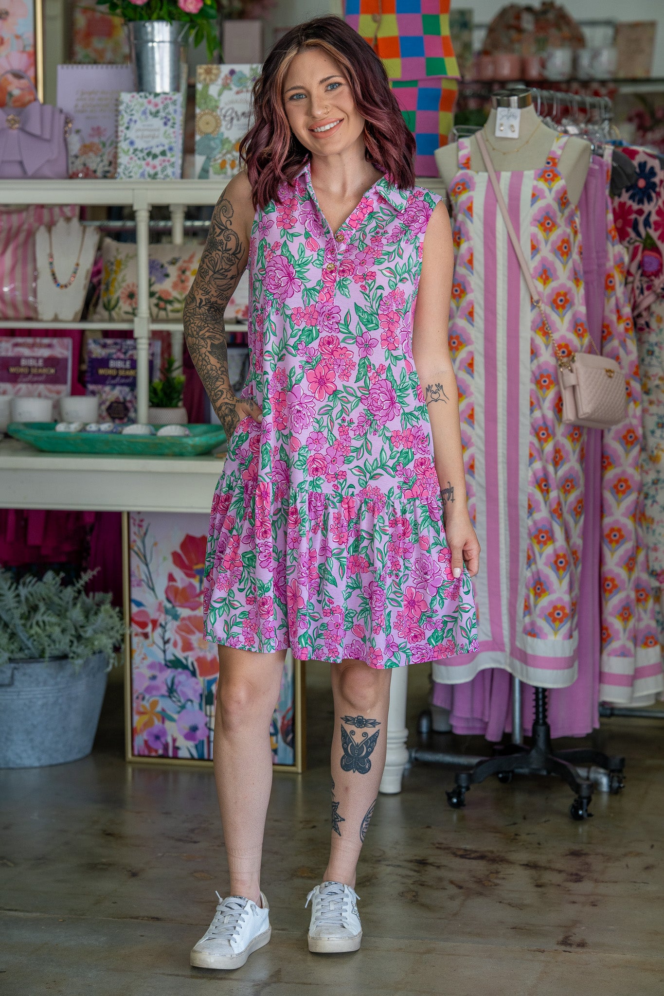 Kelsi Lavender & Pink Dress
