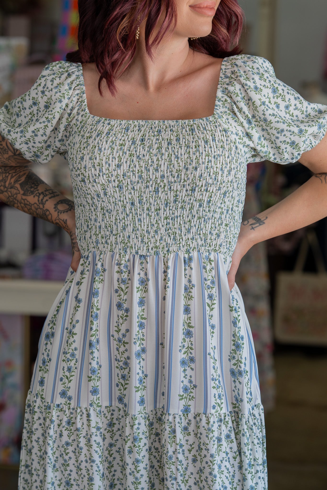 Garden Walks Soft Floral Dress