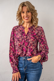 Monica Plum Floral Top