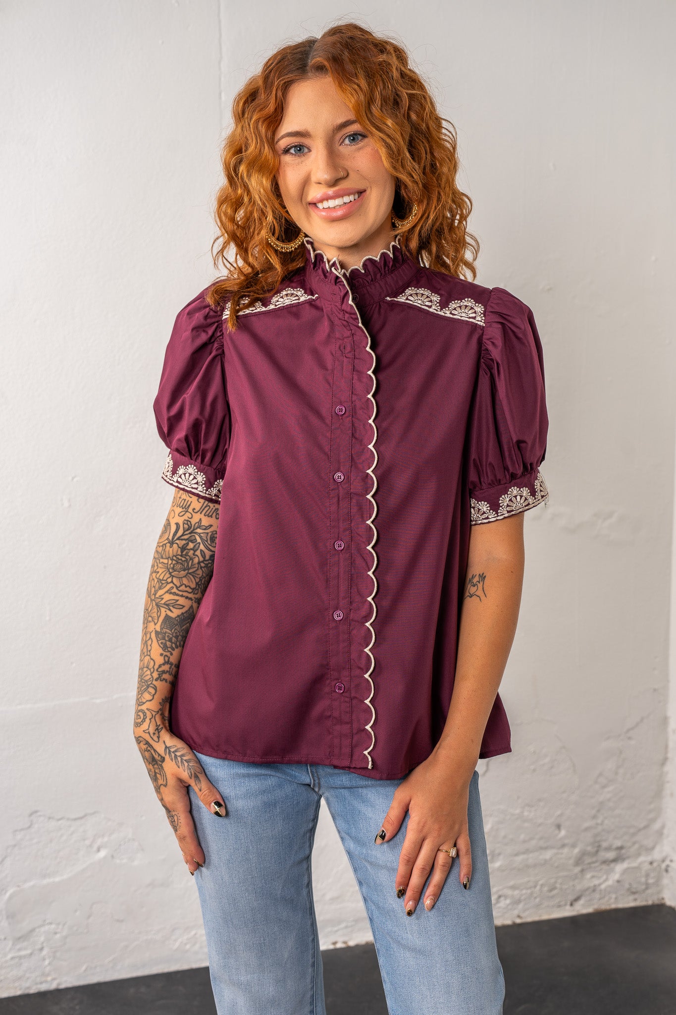 Leslee Embroidered Top