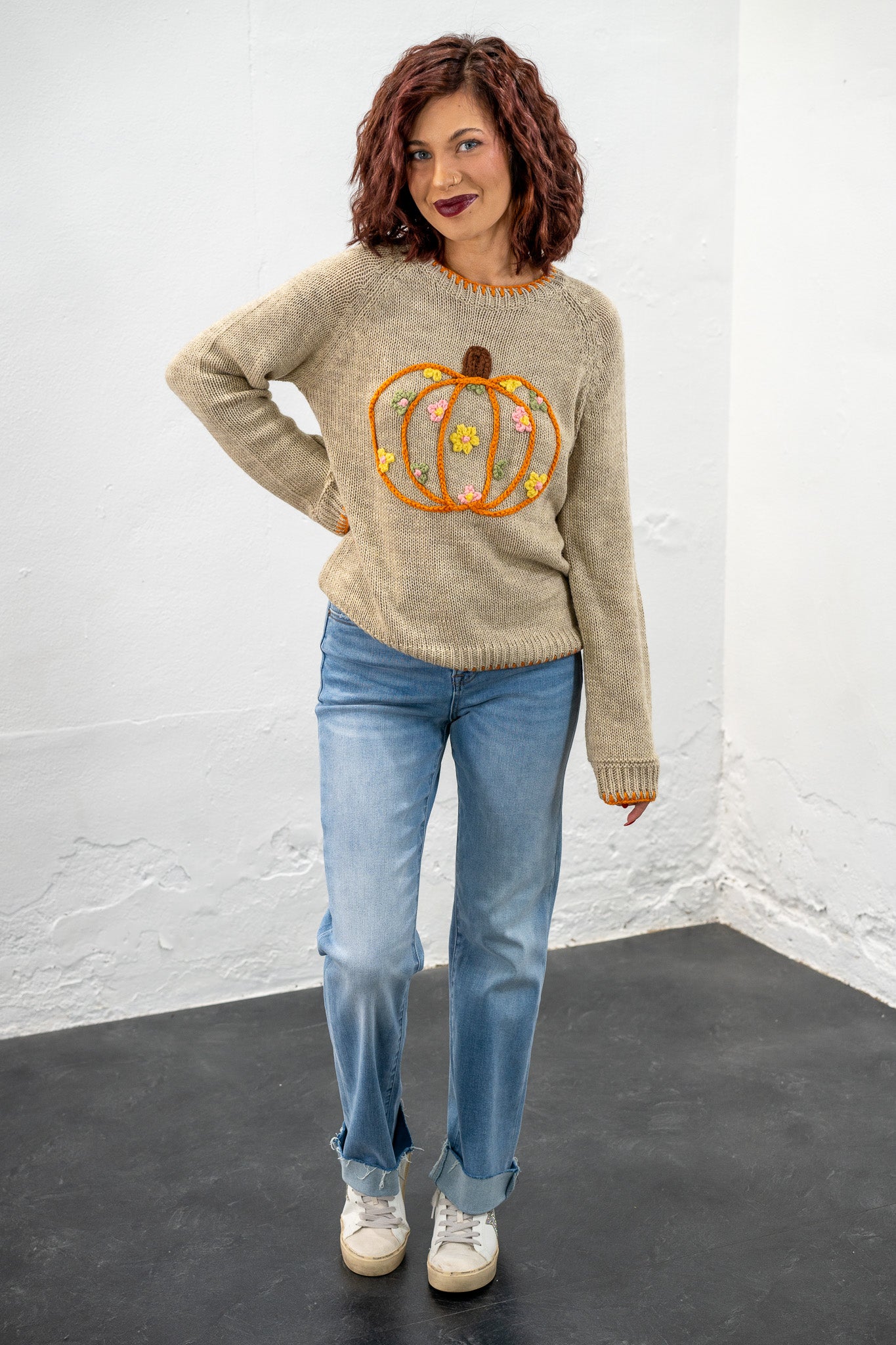 Fall Feels Pumpkin Sweater