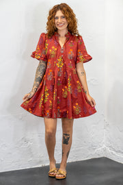 Timeless Blooms Rust Dress