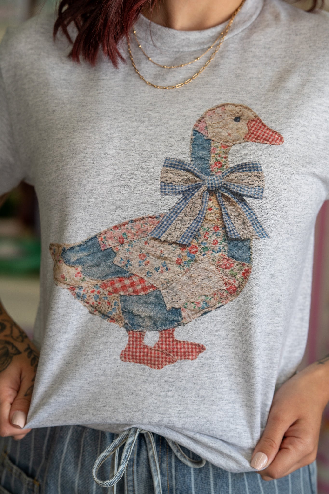 Patchwork Goose Tee