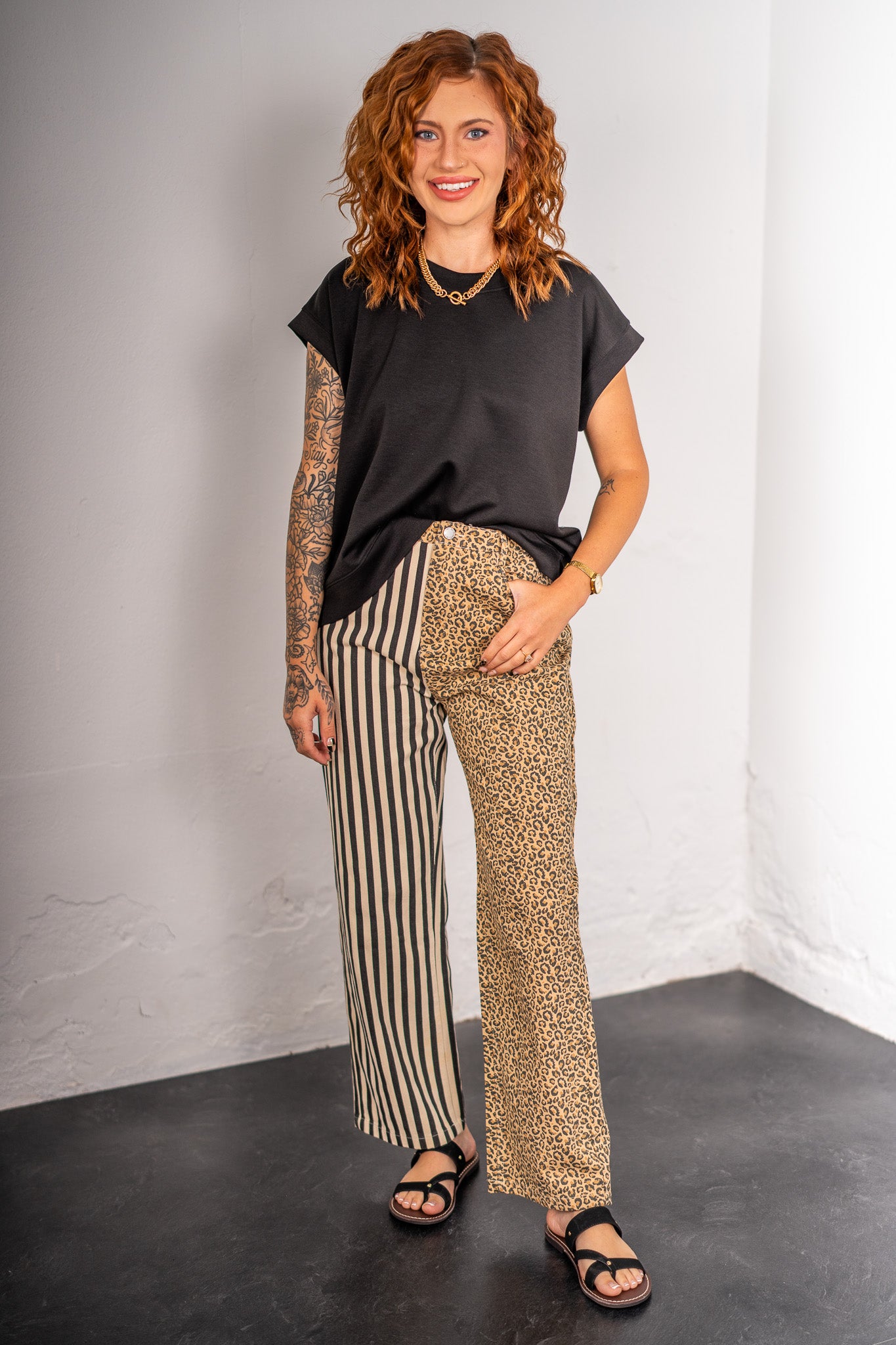 Sophia Mix Print Pants