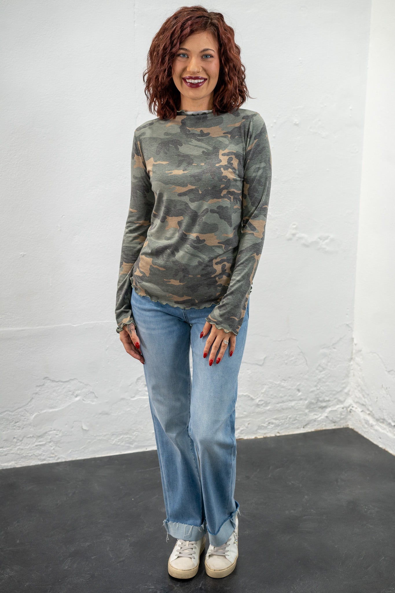 Hide Away Camo Top