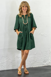 Darcie Hunter Green & Cheetah Dress